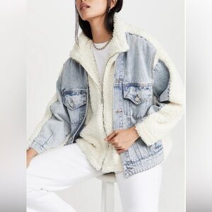 Blank NYC Denim and Shearling Jacket